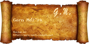 Gern Márk névjegykártya