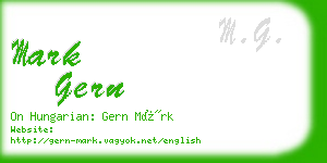 mark gern business card
